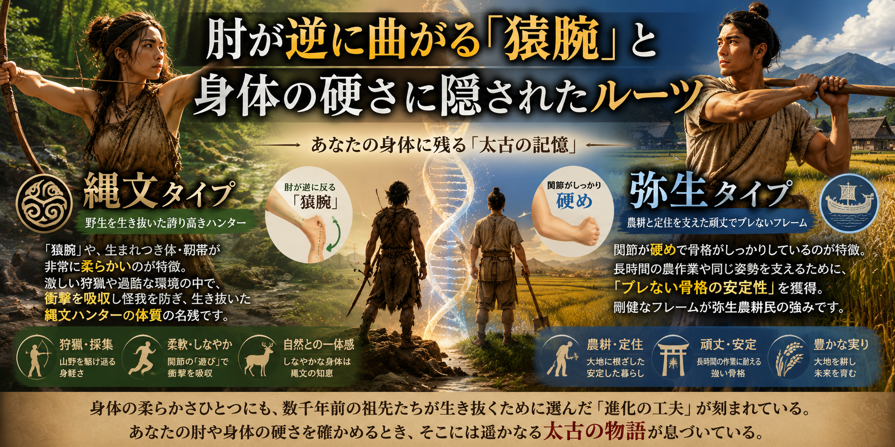 肘が逆に曲がる「猿腕」と身体の硬さに隠されたルーツ