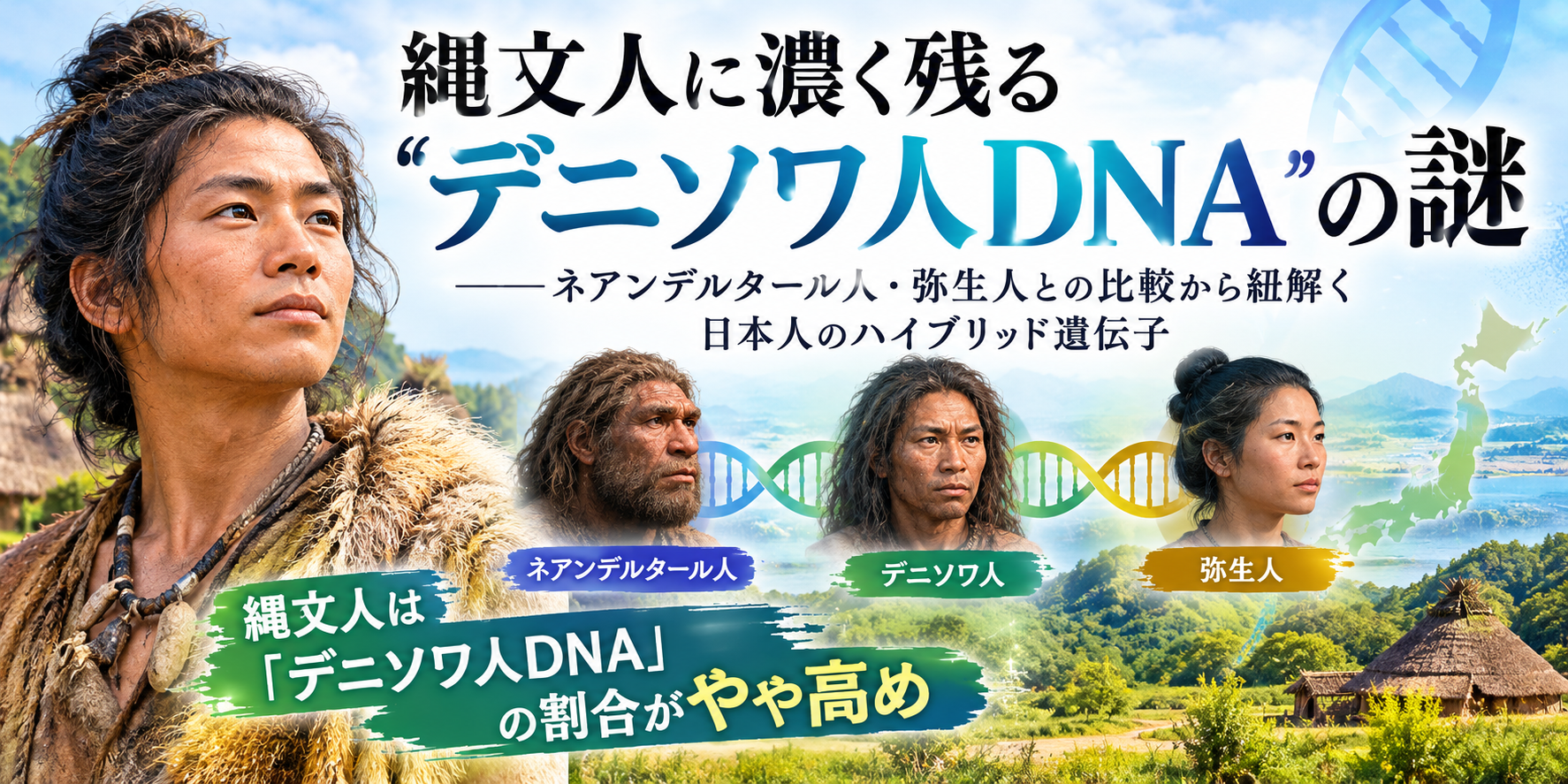 縄文人に濃く残る「デニソワ人DNA」の謎  ――ネアンデルタール人・弥生人との比較から紐解く日本人のハイブリッド遺伝子