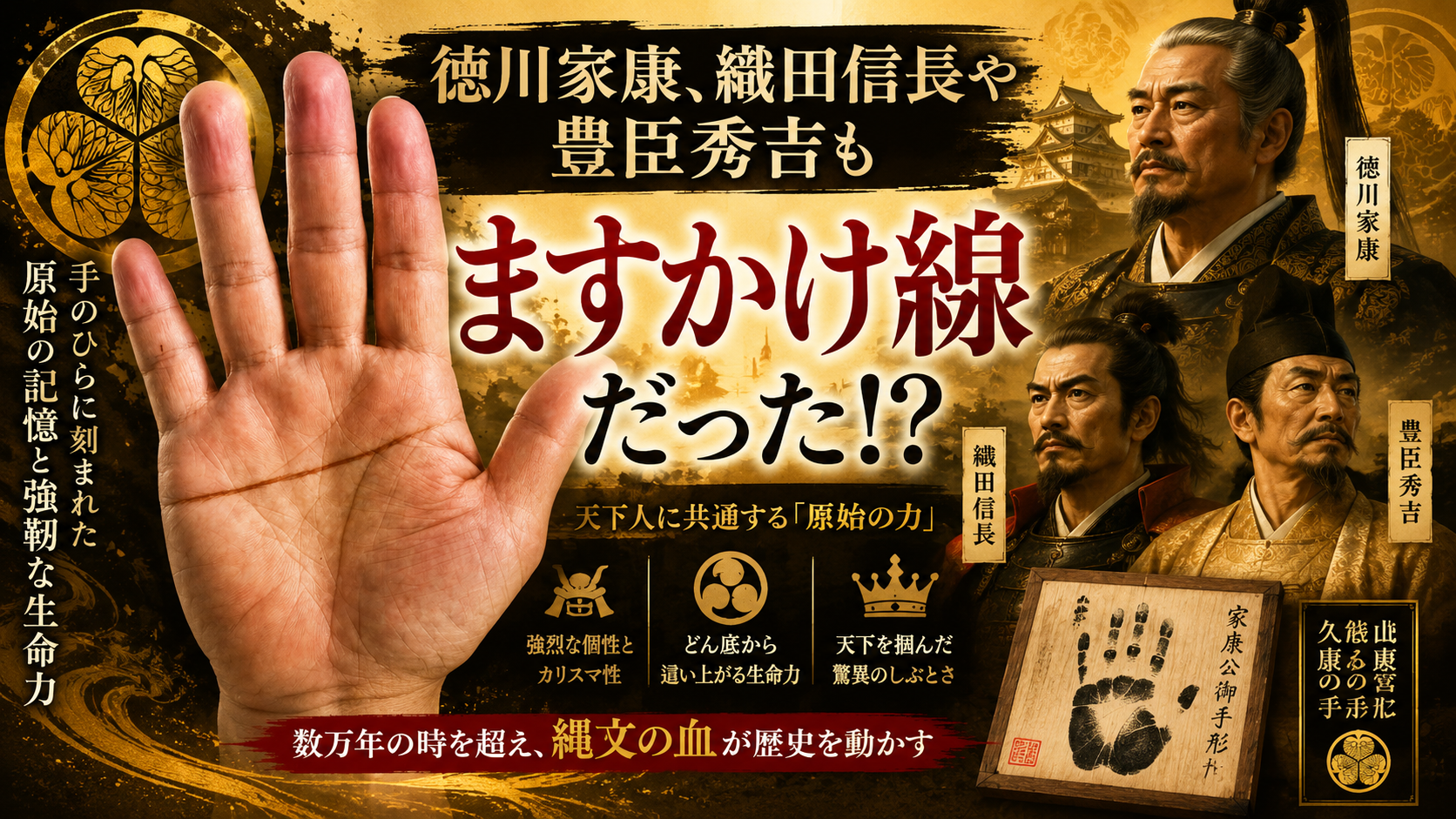 徳川家康、織田信長や豊臣秀吉もますかけ線だった！？
