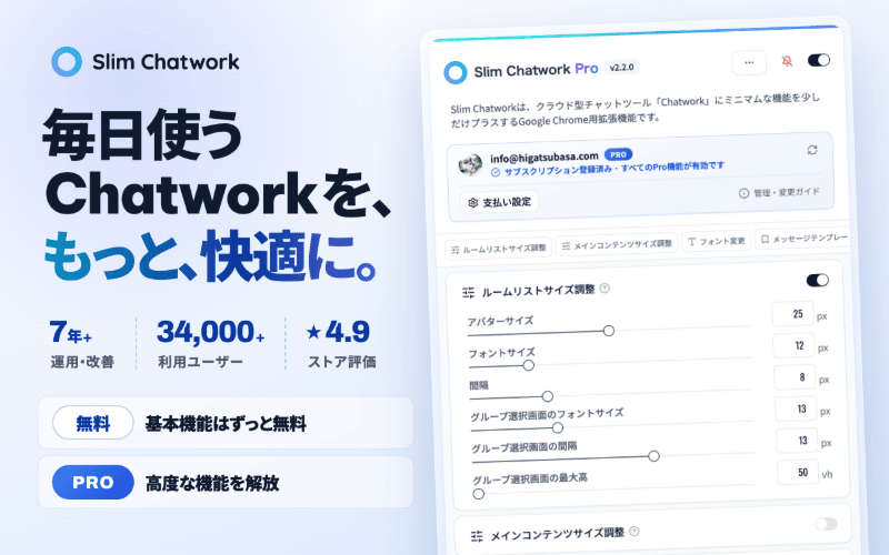 Slim Chatworkのスクリーンショット