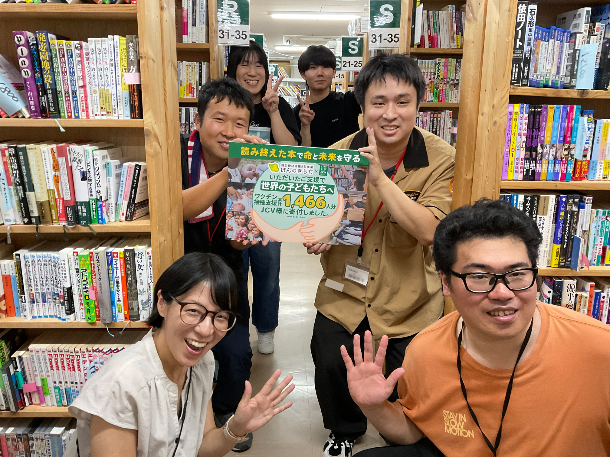 累計1,466人分のワクチン接種支援をJCVへ寄付することができました！