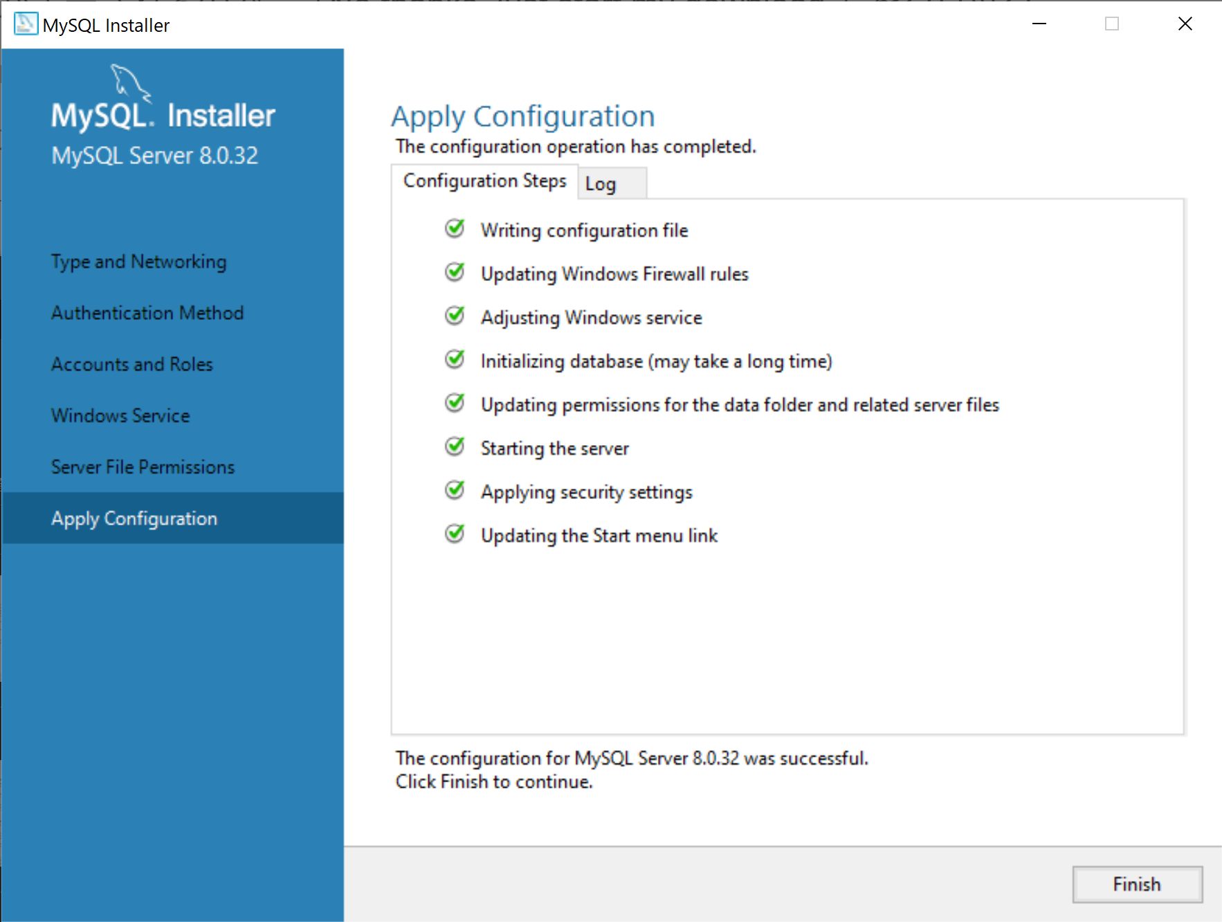 apply configuration confirm