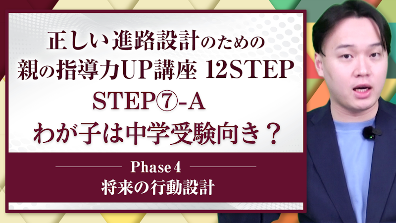 【STEP7-A】わが子は中学受験向き？