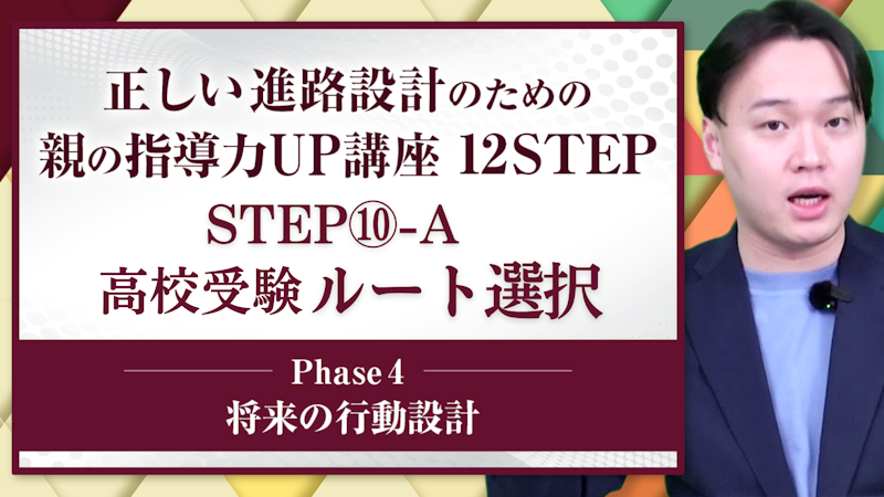 【STEP10-A】高校受験ルート選択