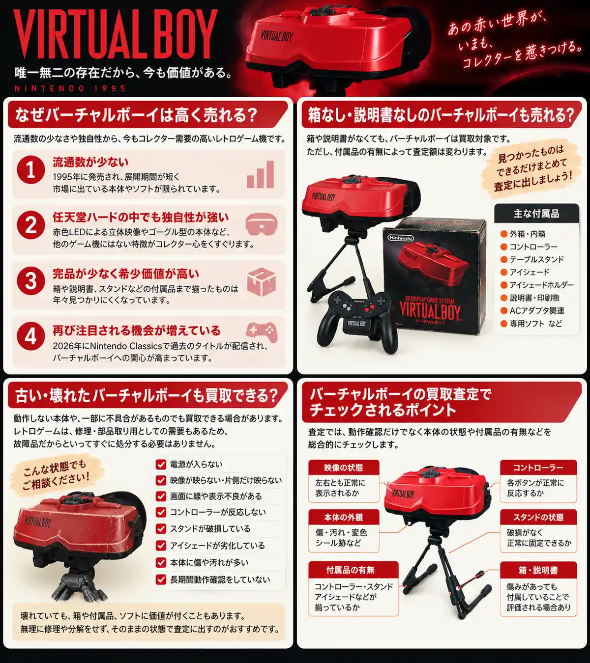 バーチャルボーイ買取ガイド｜買取価格・相場・高く売るコツを徹底解説