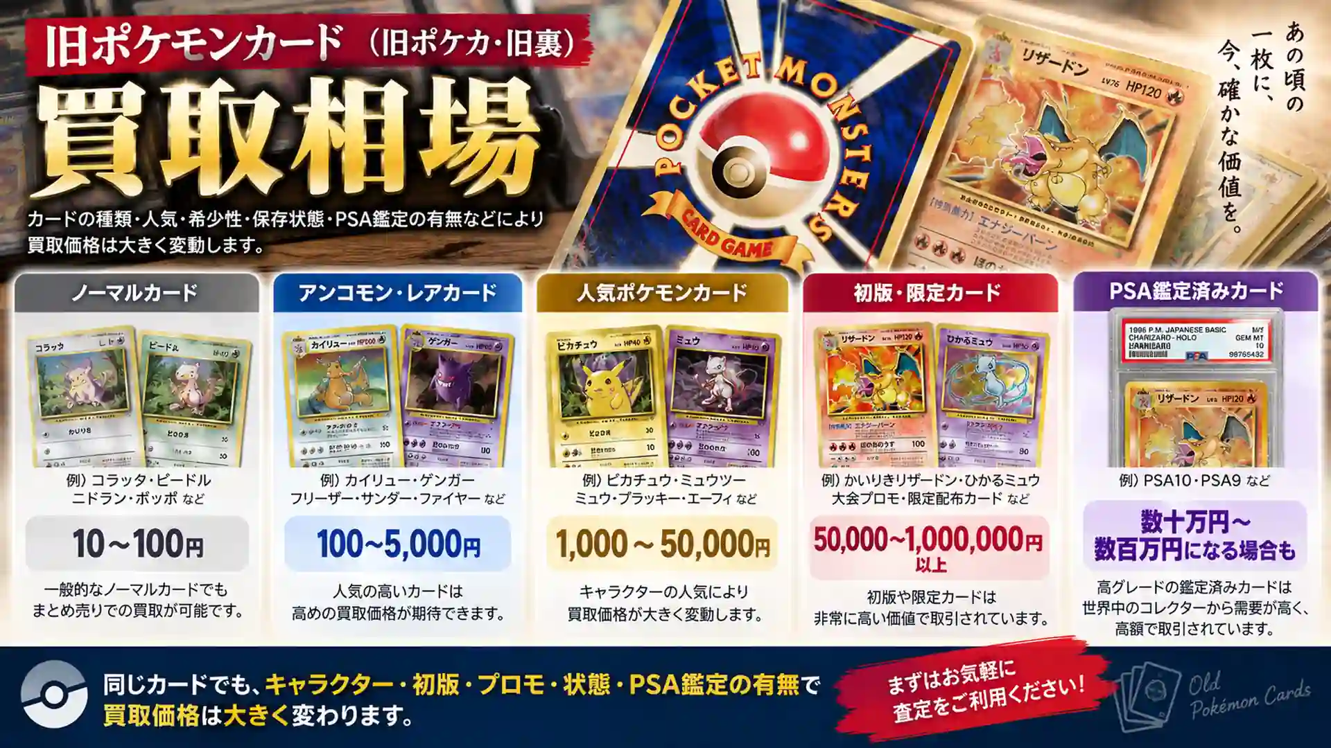 旧ポケモンカード買取ガイド｜旧ポケカの買取相場・高価買取カード