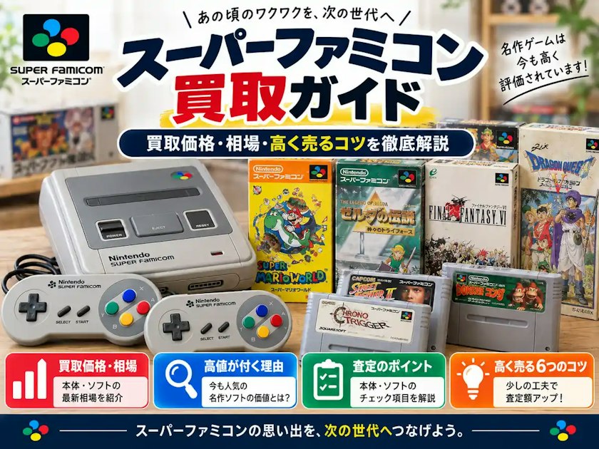 スーパーファミコン まとめ売り スーパーファミコン買取ガイド｜買取価格・相場・高く売るコツを徹底