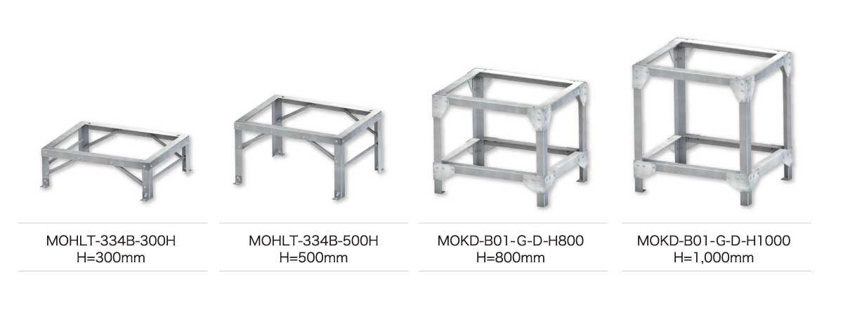 設備用パッケージエアコン室外機向け高置架台(H=1000mm) | 株式会社