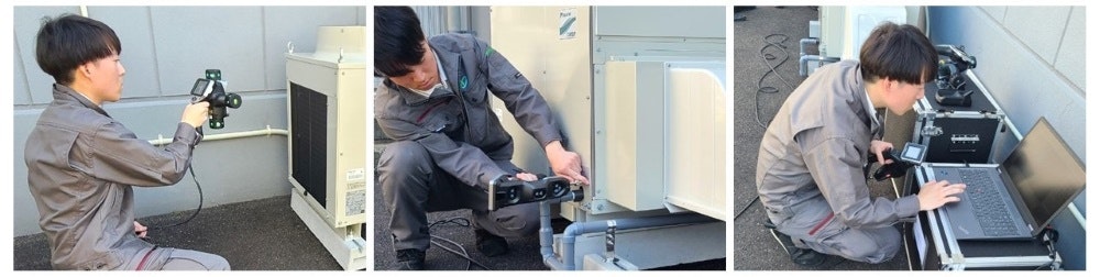 三次元測定機を実際に使用している様子