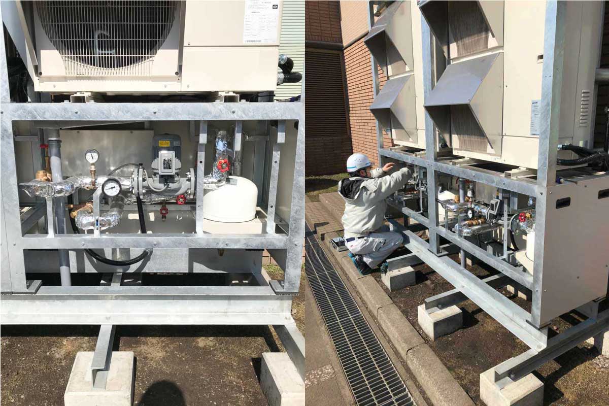 メルスノーワイド室外機用2段積みユニット架台 | 株式会社ヤブシタ