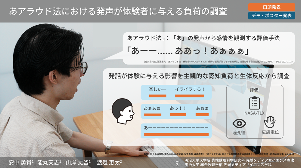 あアラウド法における発声が体験者に与える負荷の調査 の研究画像