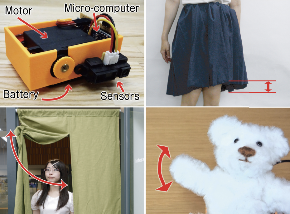 Filum：環境やユーザに即して糸の縫込み可能な布や柔軟物体に新たな動作や変形機能を与える糸と縫い方 の研究画像