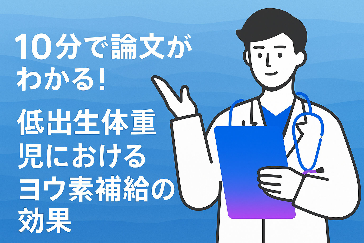 10分で論文がわかる!低出生体重児におけるヨウ素補給の効果