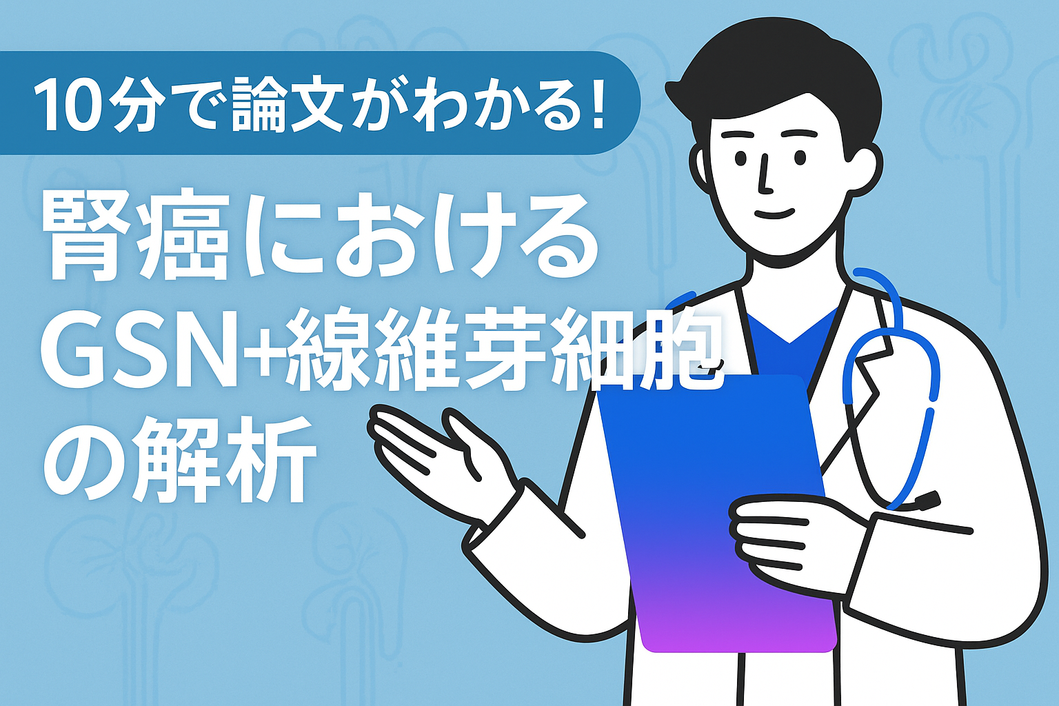 10分で論文がわかる!腎癌におけるGSN+線維芽細胞の解析