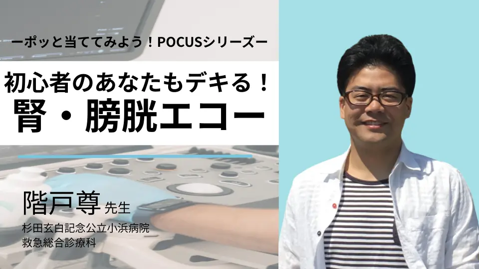 ポッと当ててみよう！POCUSシリーズ　腎・膀胱エコー