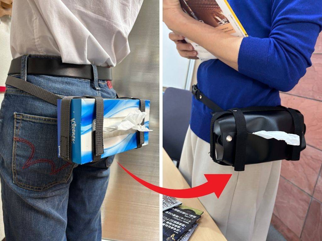 ソフトパックティッシュにしてケースに入れることでオシャレに