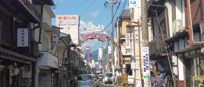 岐阜県郡上市の町並み