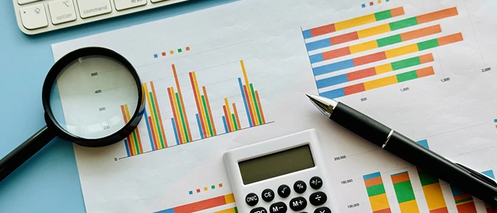 グラフとデータ分析のイメージ