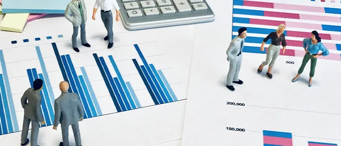 売上や業績のグラフのイメージ