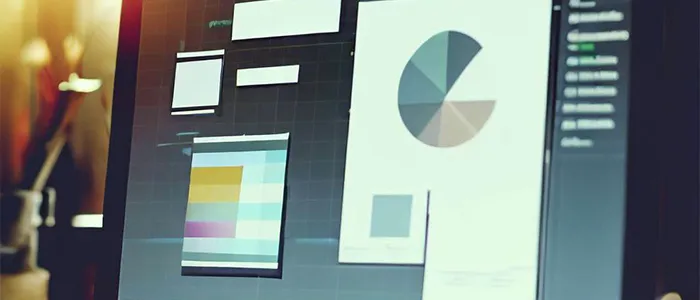 デザインソフトが開かれたパソコンの画面