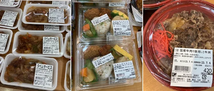 提案したトレーで包装された惣菜