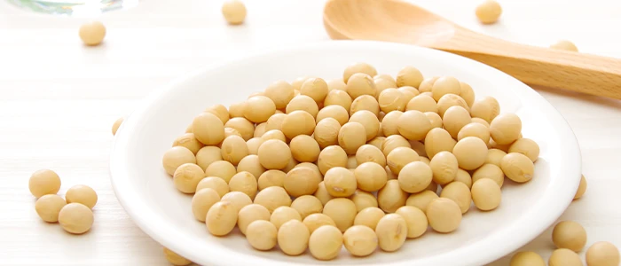 お皿に盛られた大豆