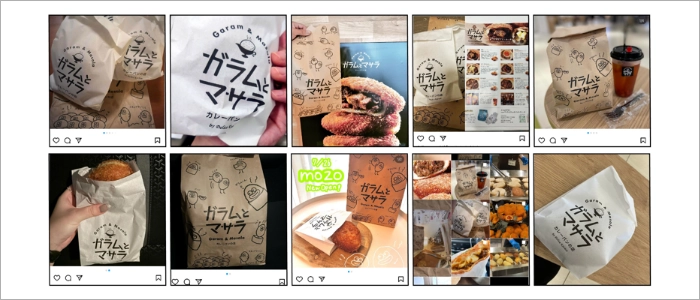 SNSにあげられたデザイン入りのパッケージ