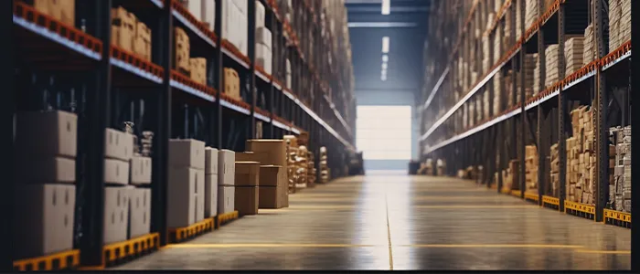 商品がたくさん保管された倉庫