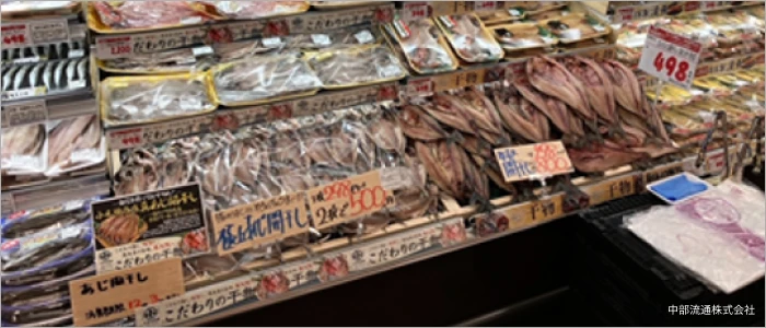 提案前の干物売場