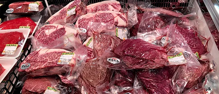 真空包装された肉