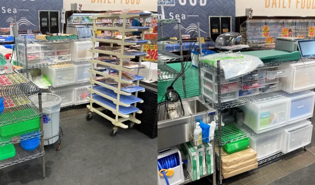 提案後の備品が綺麗に並んだ売場