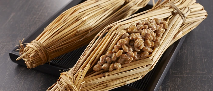 藁に入った納豆