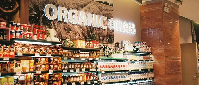 海外のスーパーマーケットの売場