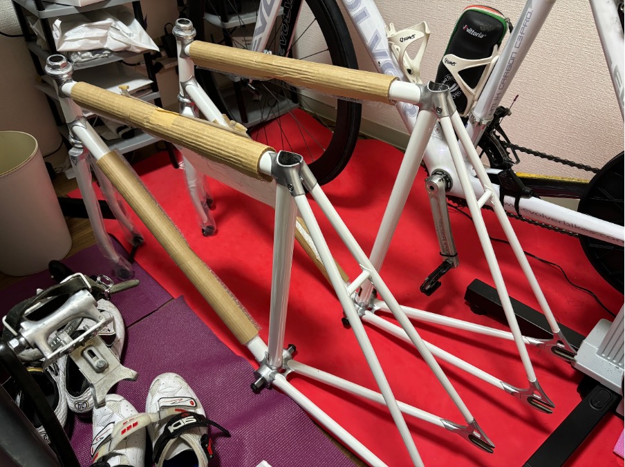 パナソニック競輪・自転車フレーム　色:ホワイト パナソニック競輪・自転車フレーム色:ホワイト