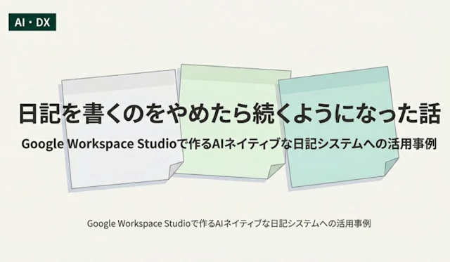 日記も日報も書くのをやめたら続くようになった【Google Workspace Studio】