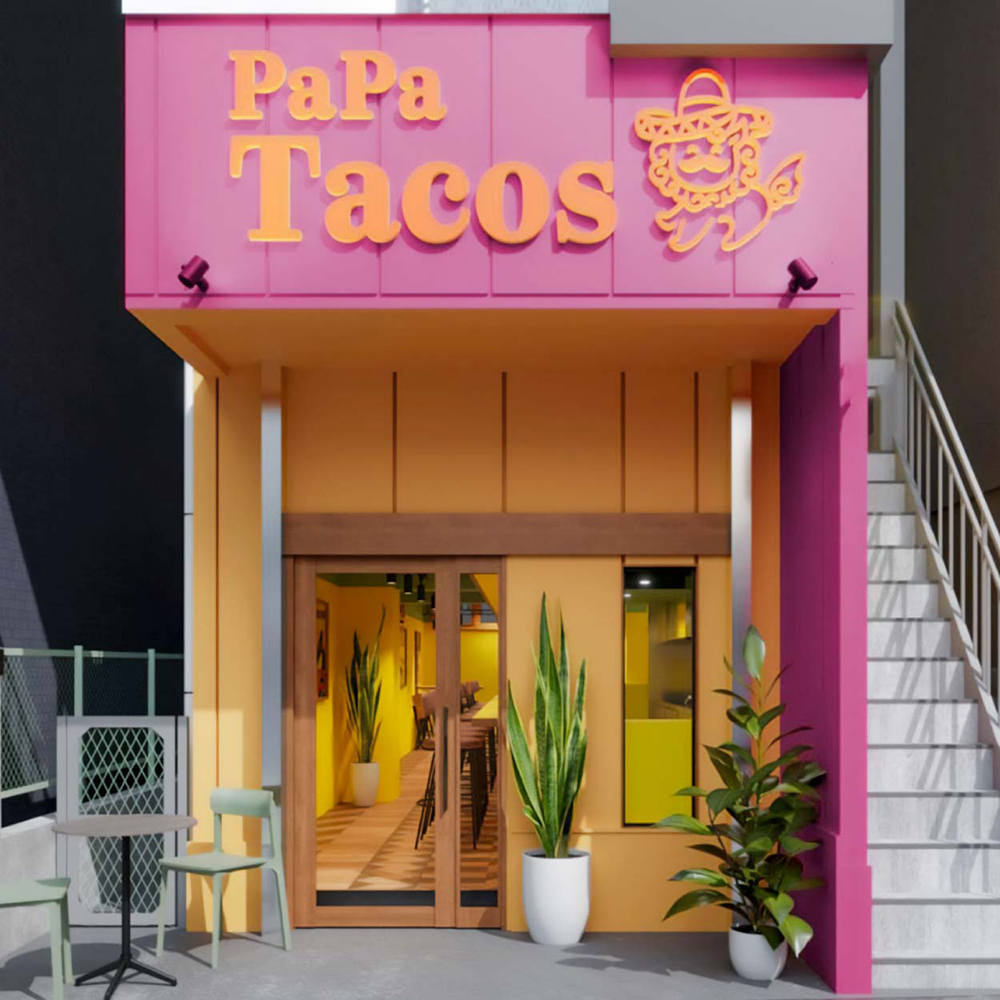 PaPa Tacos　店舗ロゴデザイン