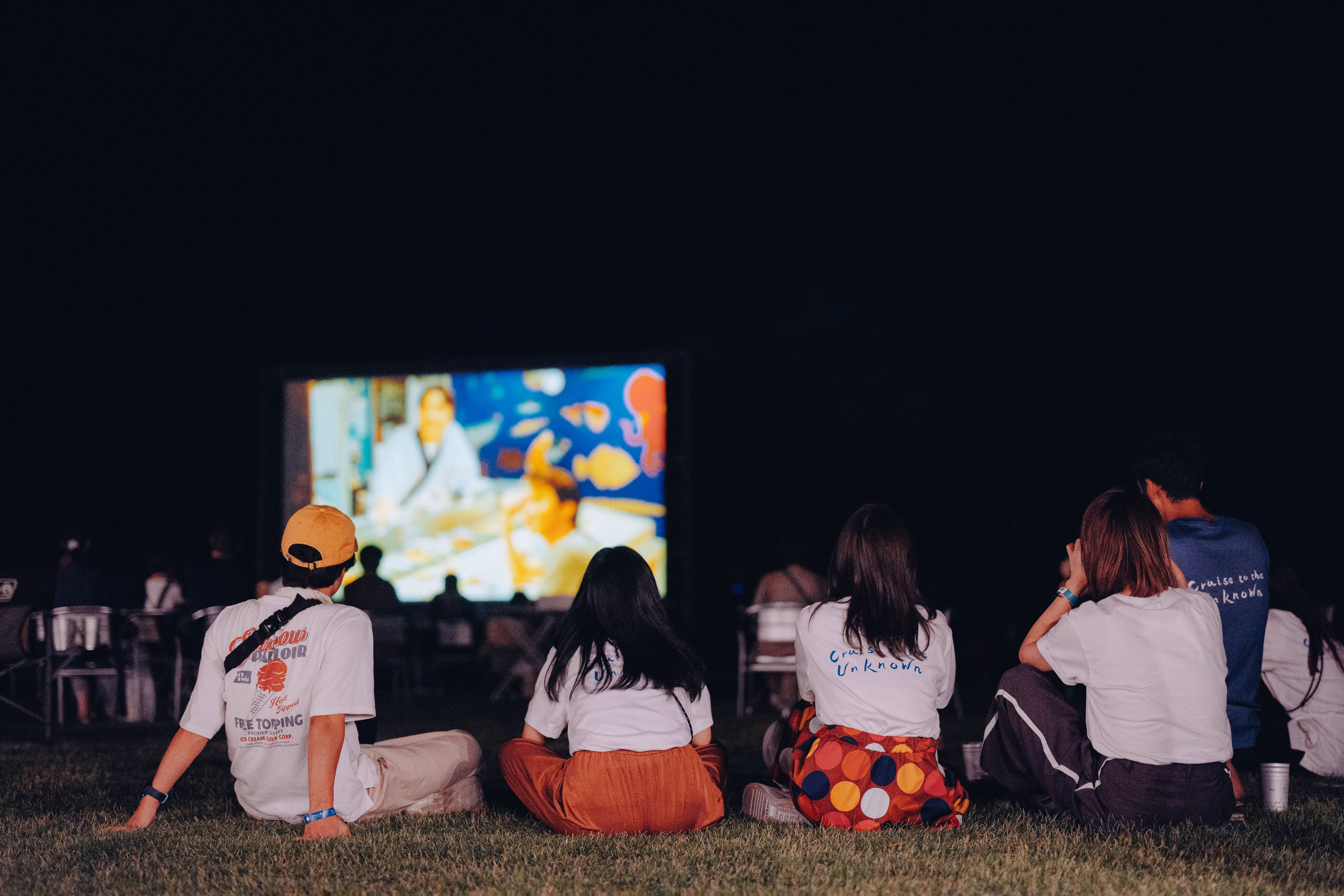 夜の野外上映会