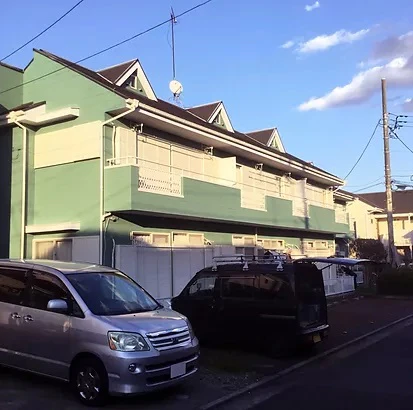アパートの外壁塗装工事 足場架設工事(茅ヶ崎市)の施工後