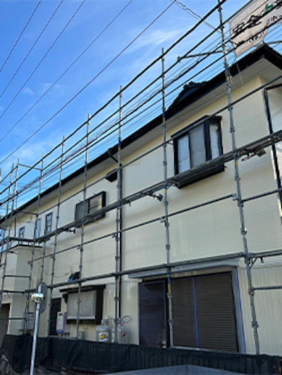 戸建ての外壁塗装工事（寒川町） 施工時の様子 3