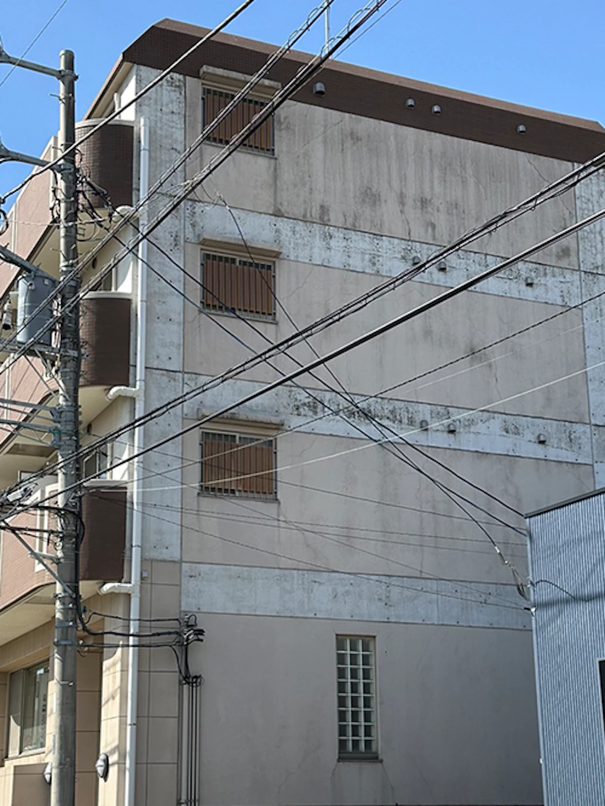 マンションの外壁塗装工事（茅ヶ崎市）の施工前