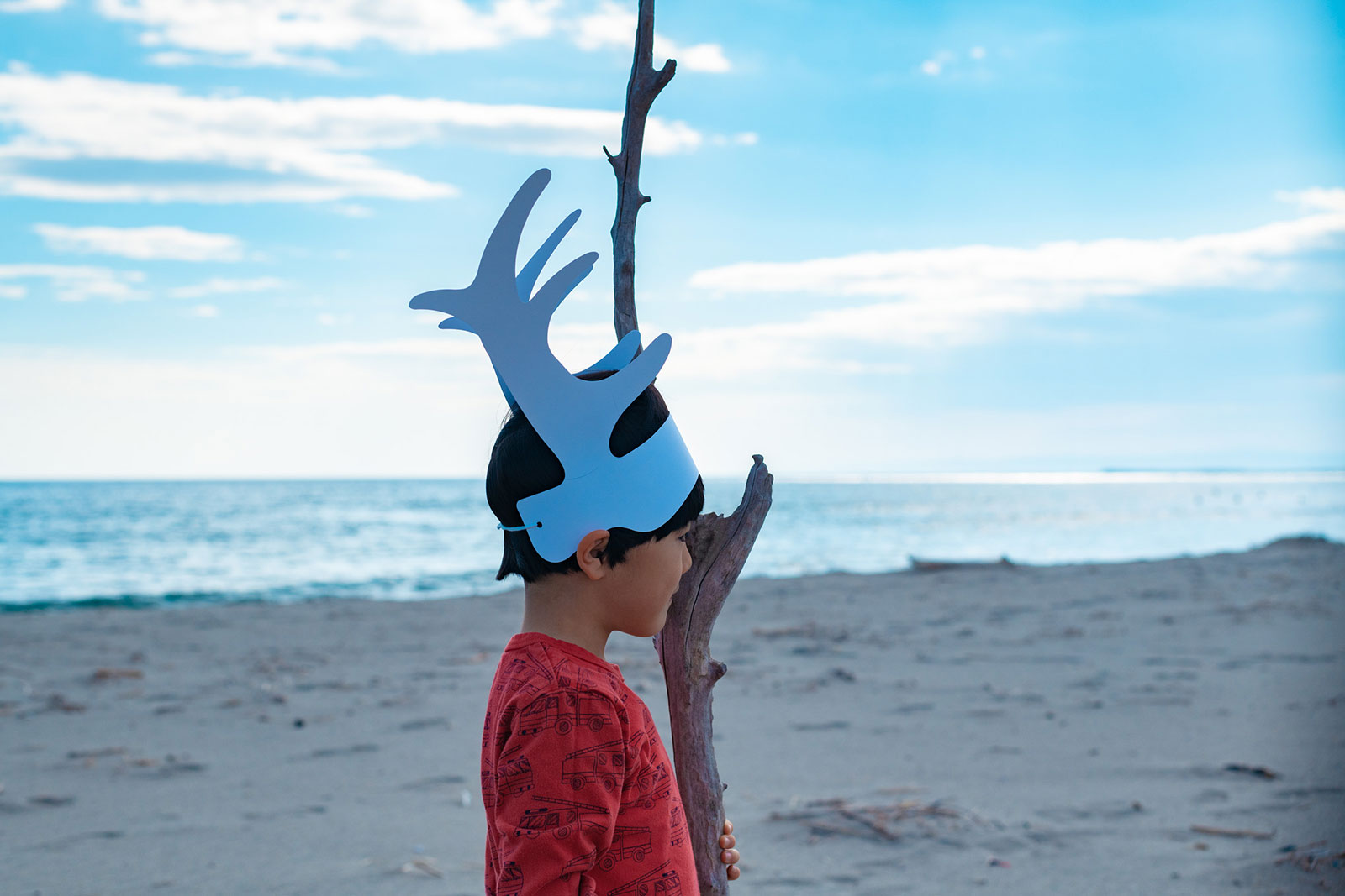 地域芸能等再興支援事業アウトリーチ向け 鹿角型被り物