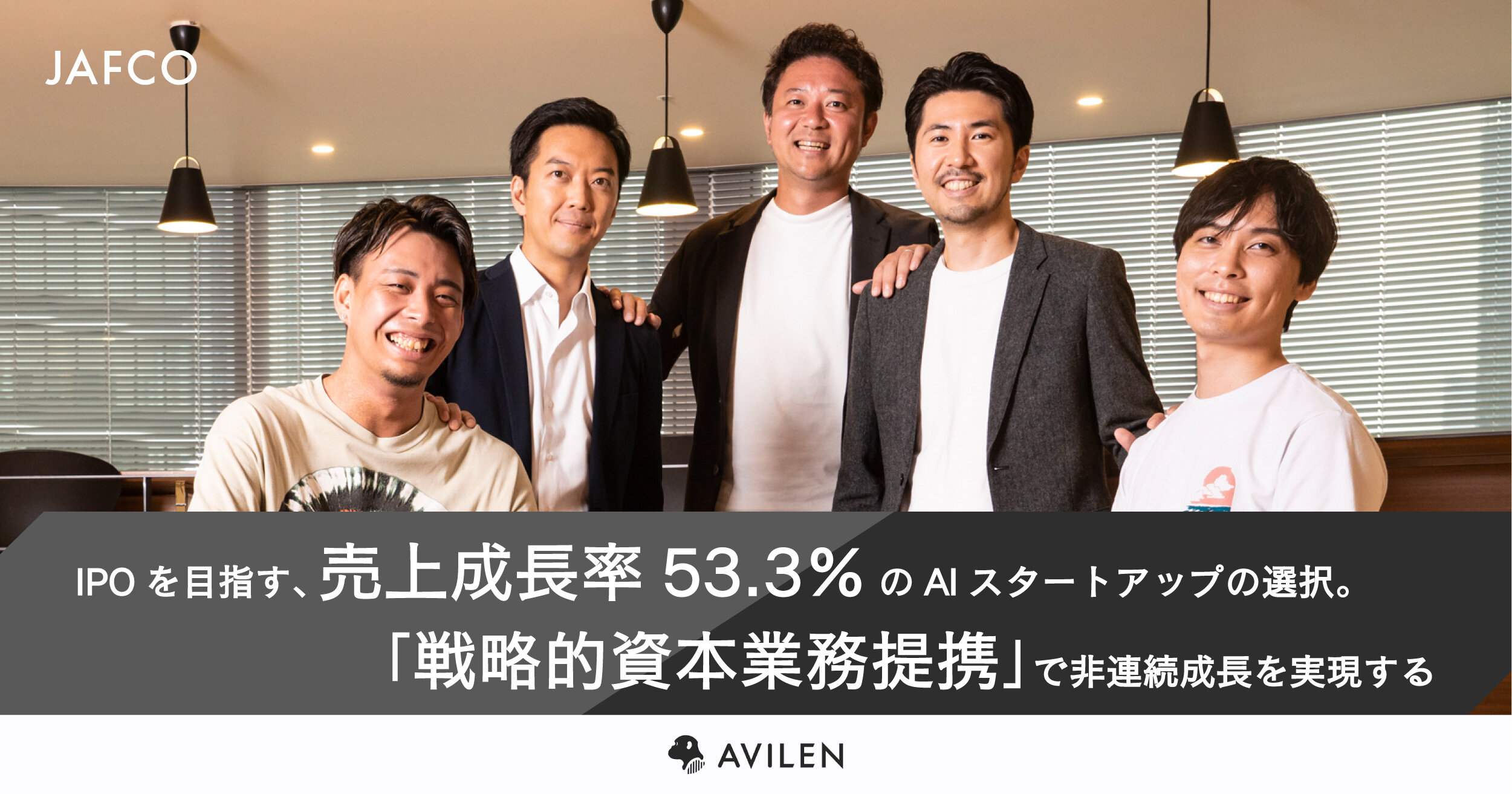 「IPOを目指す、売上成長率53.3%のAIスタートアップの選択。「戦略的資本業務提携」で非連続成長を実現する」のサムネイル画像