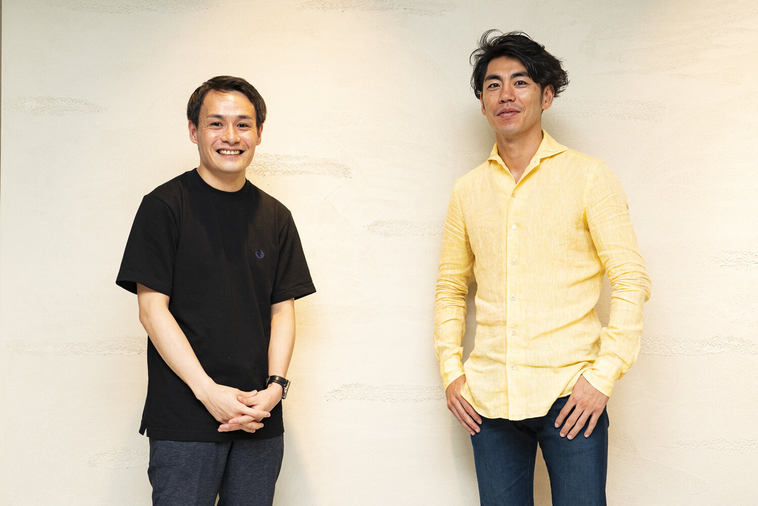 青山氏とジャフコ担当キャピタリストの北澤知丈（左）