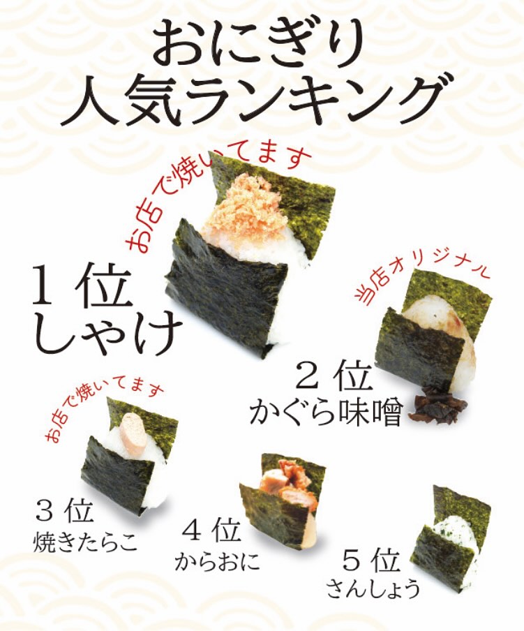 にぎりかわおにぎり おにぎり人気ランキング | かわばんち - 川場村田園プラザ