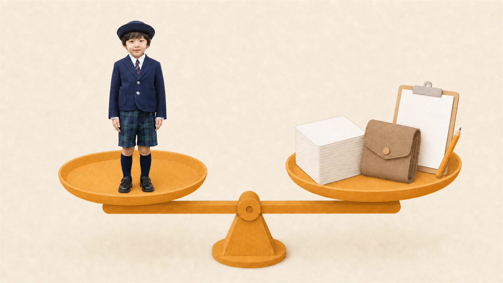 統一条件と注文、集金、交換の運用を天秤で比べる図