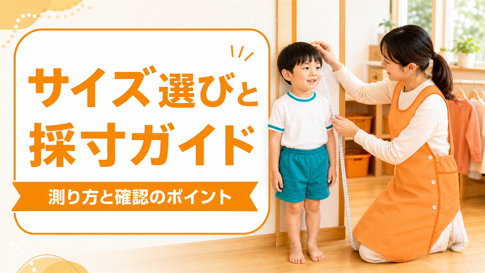 園児服・体操服のサイズ選びと採寸ガイド｜測り方と確認ポイント