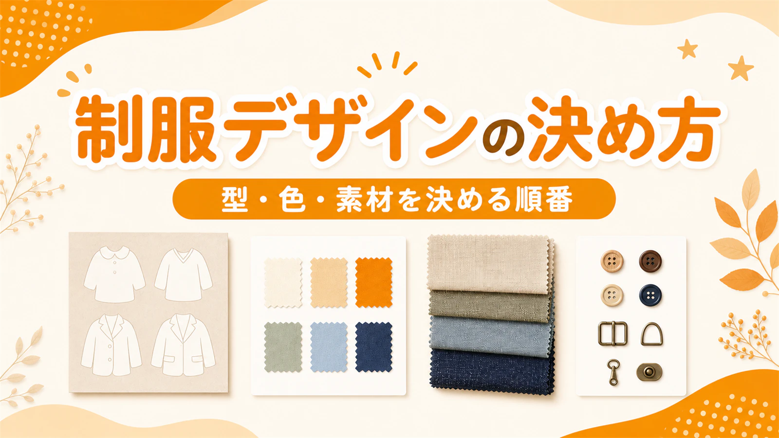 園の制服デザインの決め方|コンセプトから型・色・素材を決める順番