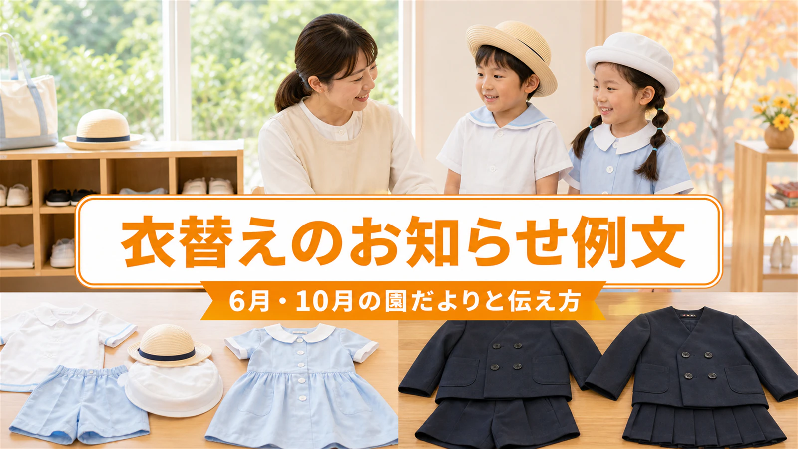 衣替えのお知らせ例文|6月・10月の園だよりと伝え方