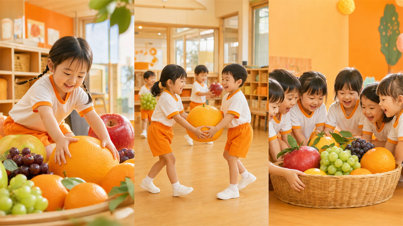 普段の遊びを始まり、繰り返し、終わりの三場面へする図