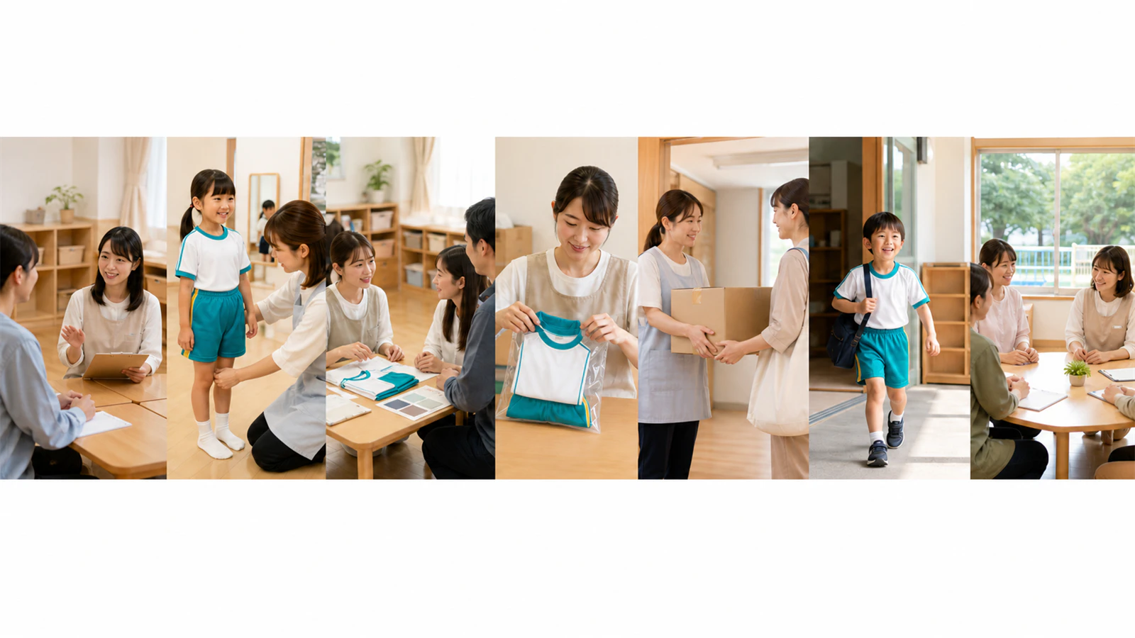 キリンジの体操服を、会議・試着・比較・袋詰め・受け渡し・登園・見直しまで確認する7つの場面